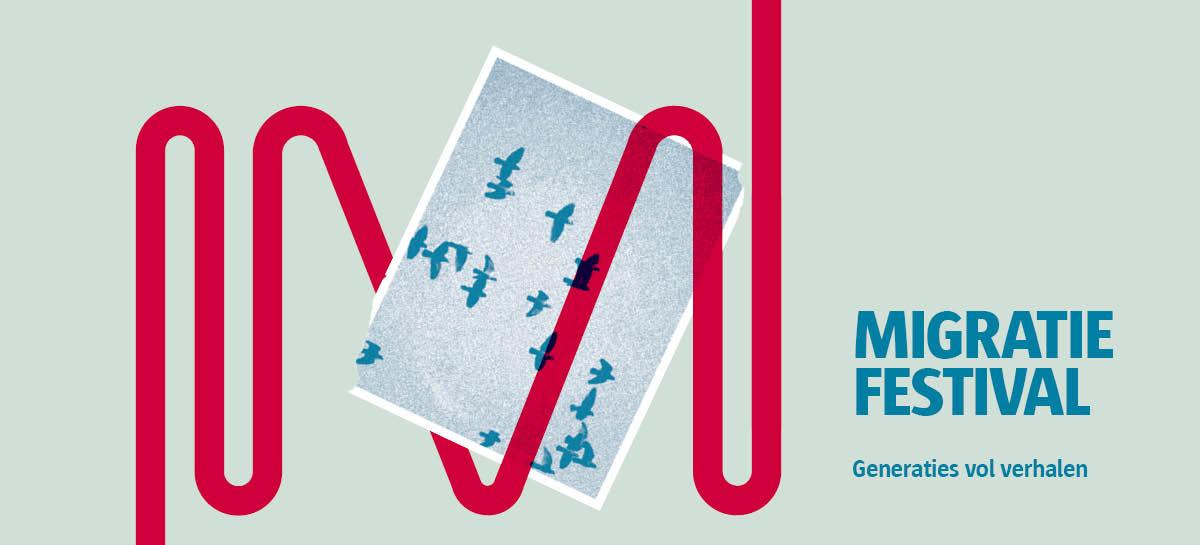 Banner van het migratiefestival