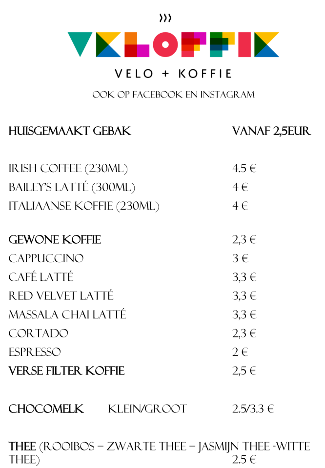 Veloffie menubord