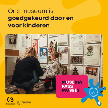 Melding dat het museum goedgekeurd is door en voor kinderen