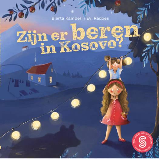 Boekcover met illustraties van kinderen en een beer