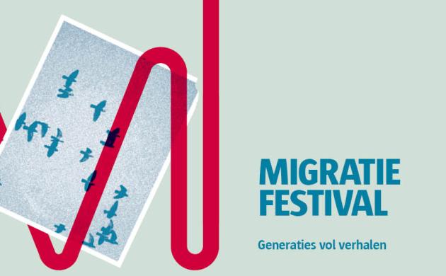 Banner van het migratiefestival