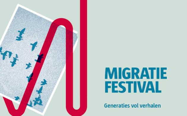 Banner van het migratiefestival